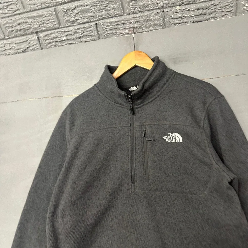 The North‎ Face Mens Gordon Lyons 1/4 Zip Fleece Pullover Grey XL Sweater Knit